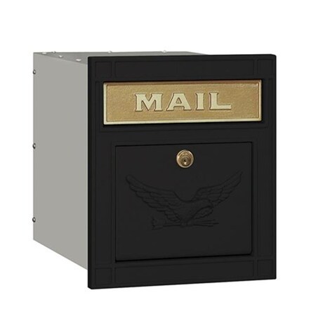 Salsbury Industries Salsbury 4145E-BLK 11.5 In. W X 13.25 In. H X 15.75 In. D Locking Eagle Door Cast Aluminum Column Mailbox In Black 4145E-BLK
